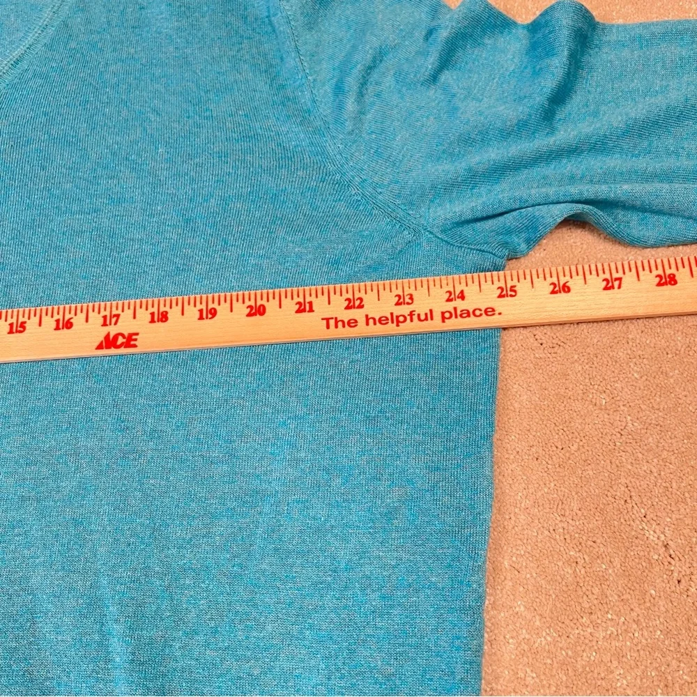 Banana Republic Silk Linen V Neck Lightweight Sweater Turquoise‎ Men's X Large